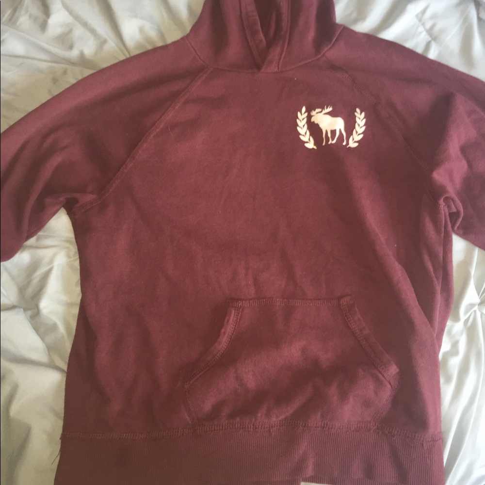 Burgundy Abercrombie Kids Hoodie